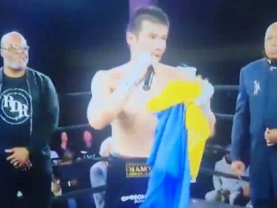 Қазақстандық боксшы Украинаға қолдау білдірді (ВИДЕО)