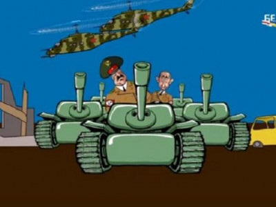 Гаага Путин мен Лукашенконы соттайды (мультфильм)