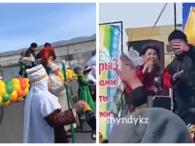 «Иди, не мешай»: Роза Рымбаева көрерменінің кеудесінен итерді (ВИДЕО)