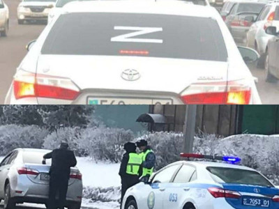 Астананың полицейлері сайтта жарияланған көліктен «Z» белгісін алдыртты
