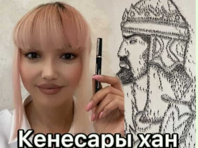 Кенесары ханның суретін ерекше тәсілмен салған суретші желіні жарды (ВИДЕО)