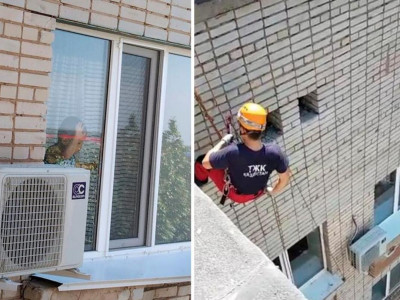 Оралда 2 жасар бала сегізінші қабаттан құлап кете жаздады