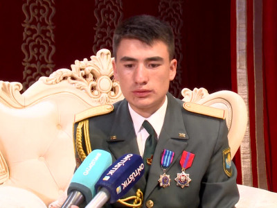Қаңтар оқиғасында ерлік көрсеткен сарбаз марапатталды