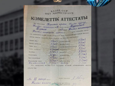 Шерхан Мұртазаның мектеп бітіргендегі аттестаты жарияланды