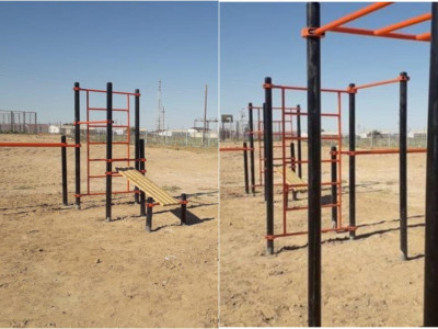 Қызан ауылындағы мектепте «Street workout» спорт алаңы салынды
