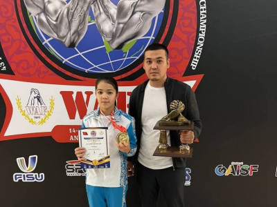 Маңғыстаулық спортшы Гаухар Жанғазы қол күресінен әлем чемпионы атанды