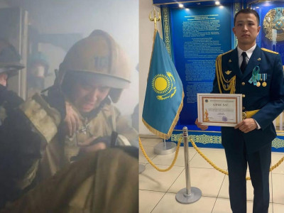 Астанада өрттен үш адамды құтқарған өрт сөндіруші комаға түсті (ВИДЕО)