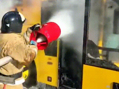 Шымкентте жолаушылар автобусы өртеніп кетті