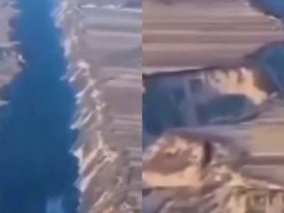 Хатайдағы жер қыртысының жарылған жерінен видео жарияланды