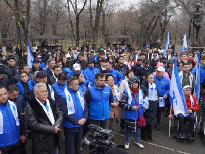 Алматыда «Ақ жол» демократиялық партиясының митингі өтті