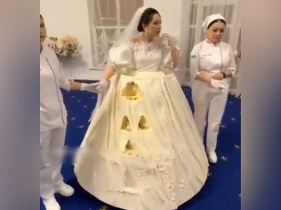 Торттан көйлек киген кондитер туған күнін ерекше атап өтті