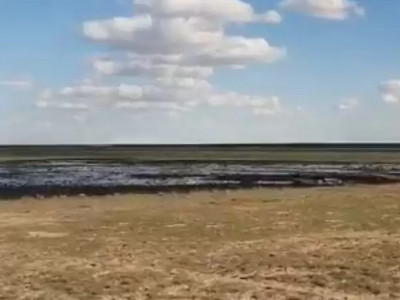 Атырауда мұнайға ұқсас сұйықтық төгілген жер 2 жыл бойы тазаланбаған