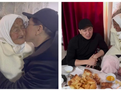 Сәкен Майғазиев өзін іздеп жүрген әжеймен кездесіп, елді сүйсінтті