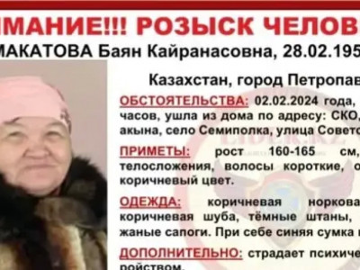 СҚО-да 65 жастағы әйел жоғалып кетті