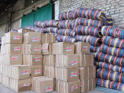 Қырғыз елінің полицейлері қазақстандық әріптестеріне 50 тонна гуманитарлық көмек жіберді