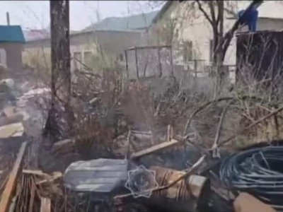 Қызылордада қойма өртке оранды