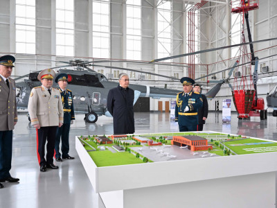 Президент Ұлттық ұлан авиабазасының ашылу рәсіміне қатысты