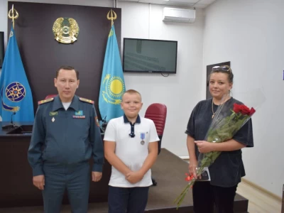 Көкшетауда 10 жастағы бала ТЖМ медалін алды