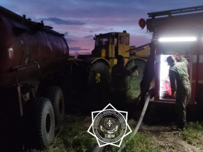 Ақмола облысында бірнеше тонна шөп өртеніп кетті