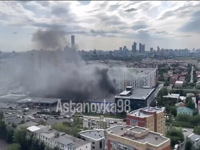 Астанада автосервис өртеніп жатыр (видео)