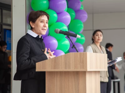 Тамара Дүйсенова жайлы мектептің ашылу салтанатына қатысты