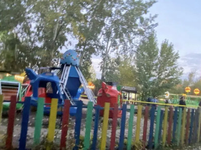Қарағандыдағы саябақта адамдар мінген аттракцион құлады
