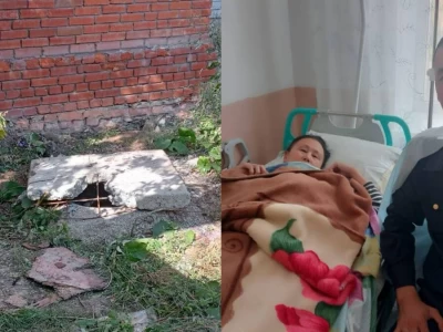 Арқалықта полицейлер кәріз құдығына құлап кеткен әйелді құтқарды