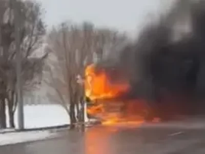 Астанада жолаушылар автобусы өртеніп кетті