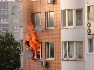 Ақсайдағы пәтерде өрт болып, балалар төртінші қабаттан секірген (ВИДЕО)