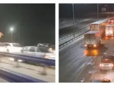 Қарағандыда жабылған жол учаскелерінде жүздеген көлік кептелісте тұрып қалды