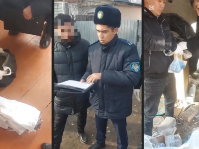 Шу тұрғыны балалар ойнайтын алаңда есірткі өртеген (ВИДЕО)