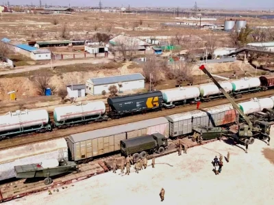 Әскери инженерлер Ақтөбе облысындағы Ойыл өзенінің өткелін қалпына келтіреді