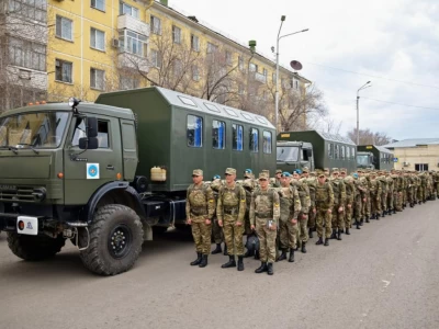 Құрлық әскерлері институтының курсанттары Жеңіс парадына қатысу үшін елордаға келді