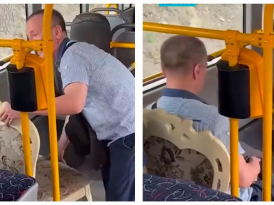 Желіде автобусқа өз орындығымен кірген жолаушының әрекеті талқыланып жатыр (ВИДЕО)
