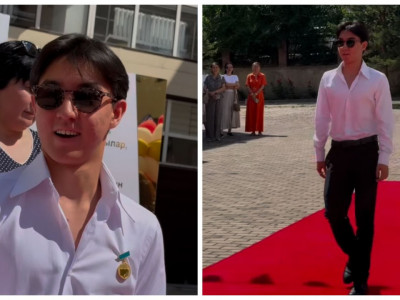 «Алтын белгі» төсбелгісін алуға барған Тоқтар Серіковтың ұлы сынға қалды (ВИДЕО)