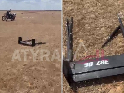Атырау облысында Ресеймен шекаралас аумақта белгісіз зат құлаған (ВИДЕО)