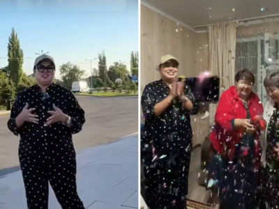 «Ешкімге айтпадым»: Дариға Бадықова 15 жыл баспанасыз тұрған отбасыны қуантты