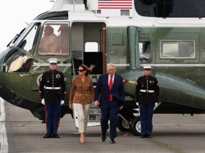 Трамптың тікұшағы Лутон әуежайына шұғыл түрде қонды