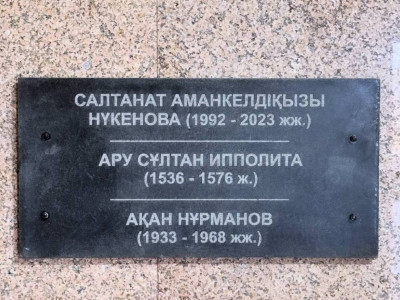 Салтанат Нүкенованың есімі жазылған тақта меценаттың бастамасымен қойылған – әкімдік