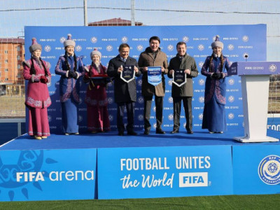Көкшетауда FIFA Arena бағдарламасы аясында салынған футбол алаңы ашылды
