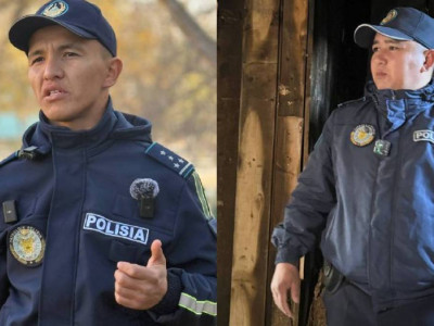 Ұлытау облысында полицейлер өртенген үйден 3 баланы алып шықты