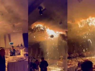 Қазығұртта той кезінде отшашудан өрт шыққан (ВИДЕО)