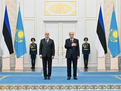Ақордада Эстония Президентін салтанатты қарсы алу рәсімі өтті