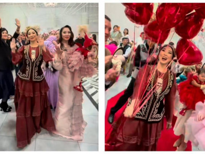 Қарақат Әбілдина бір күнде 19 қыздың тұсауын кесті (ВИДЕО)