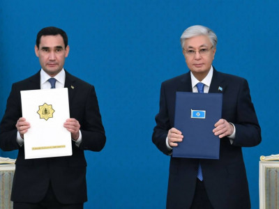 Қасым-Жомарт Тоқаев пен Сердар Бердімұхамедов Бірлескен мәлімдемеге қол қойды