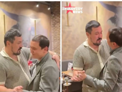 Құшақтасып вальс билеген Олжас Абай мен Қайрат Әділгерей сынға қалды