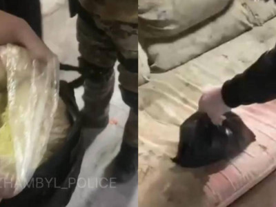 Шуда аса ірі көлемде гашиш сақтаған ер адам ұсталды