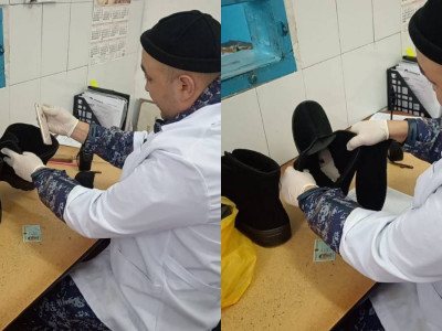 «Аяқ киімге жасырған»: Павлодарда абақтыға телефон алып кірмек болған жас жігіт ұсталды