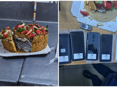 Астанадағы изоляторға тортқа 7 телефонды жасырып өткізбек болған