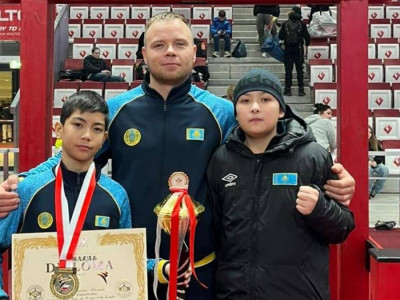 Жас каратэшілер Польшадағы әлем чемпионатында 2 алтын медаль жеңіп алды